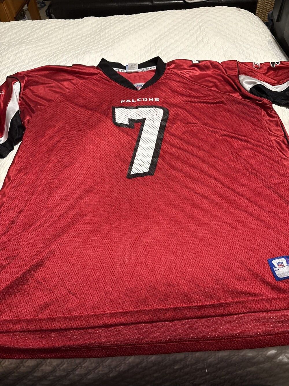 Vintage Reebok Atlanta Falcons Jersey (Michael Vick #7) Red Men’s Size 4XL